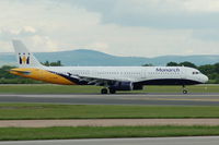 G-OZBI @ EGCC - Monarch - Landing - by David Burrell