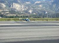 N43266 @ SZP - 1990 Robinson R22 Beta, Lycoming O-320-BC, on SZP's helipad - by Doug Robertson