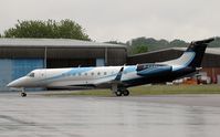 D-AAAI @ SCN - Bombardier Legacy of Cirrus Aviation directly after the delivery flight with a Embraer demonstrator livery