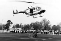 N16619 @ DPA - Demonstrating new rescue net at Pheasant Run Resort. - by Glenn E. Chatfield