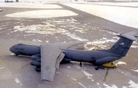 66-0169 @ CID - C-141B at the base of the control tower - hot film made brown haze - by Glenn E. Chatfield