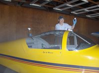 N912MB @ SZP - 2004 Nauman VAN's RV-9A, Lycoming O-320 160 Hp, pilot/builder Marion polishing canopy - by Doug Robertson