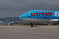 F-GTUI @ ATH - Corsair Boeing 747-400