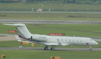 VP-BLW @ EGCC - Gulfstream - Parked (Ex N529GA) - by David Burrell