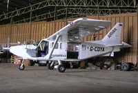 G-CDYA @ EGSP - Gippsland GA-8 Airvan in hangar at Sibson - by Simon Palmer