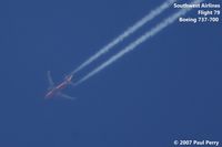 UNKNOWN - Southwest winging northward