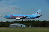 G-THOJ @ BOH - THOMSONFLY BOEING 737-36Q - by Patrick Clements