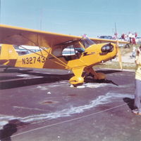 N32743 @ KMRT - Fergy's Cub at Marysville Airshow & Balloon Rally around 1977 - by Bob Simmermon