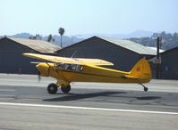 N4155U @ SZP - 1993 Piper PA-18-150 SUPER CUB, Lycoming O-320 150 Hp, oversize tires,  takeoff roll Rwy 22, tail already up - by Doug Robertson