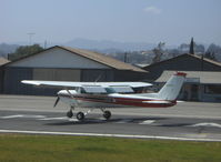 N5443L @ SZP - 1980 Cessna 152, Lycoming O-235-L2C 110 Hp (high-compression engine for 100LL fuel), landing roll Rwy 22 - by Doug Robertson