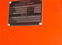 N103ES @ SZP - 2005 Zenair STOL CH701-SP 'SKY JEEP', Rotax 912 100 Hp, data plate - by Doug Robertson