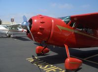 N195H @ SZP - 1948 Cessna 195 BUSINESSLINER, Jacobs R755-A2 radial 300 Hp, cowl, chrome prop & spinner - by Doug Robertson