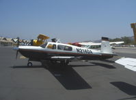 N214DA @ SZP - 1999 Mooney M20R OVATION 2, Continental IO-550-G5B 300 Hp derated to 280 Hp, 221 mph max cruise screamer, 89.0 US gallons usable, transient parking - by Doug Robertson