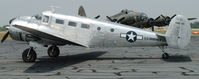 N45GC @ DAN - 1954 Beech C-45H arriving in Danville Va. for the weekend's Sky-Fest airshow. - by Richard T Davis