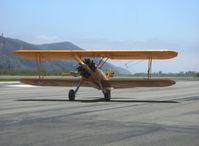 N43GK @ SZP - 1943 Boeing Stearman B75N1 as Navy N2S-5, Continental W670 220 Hp, completely restored to absolute original with all stencils and Chrome Yellow paint, taxi back - by Doug Robertson