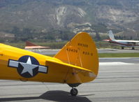 N43GK @ SZP - 1943 Boeing Stearman B75N1 as Navy N2S-5, Continental W670 220 Hp, completely restored to absolute original with all stencils and Chrome Yellow paint, left side tail data - by Doug Robertson