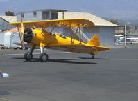 N43GK @ SZP - 1943 Boeing Stearman B75N1 as Navy N2S-5, Continental W670 220 Hp, completely restored to absolute original with all stencils and Chrome Yellow paint, refueling - by Doug Robertson