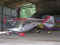 G-CBVO @ XSAC - X'Air 582 in hangar at Sackville - by Simon Palmer