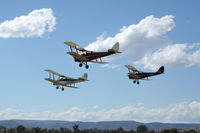 VH-UOD - The old girl leads two Tiger Moths in a formation fly-by