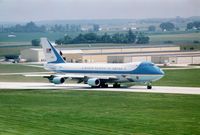 92-9000 @ CID - Air Force One beginning take off runway 27 - by Glenn E. Chatfield
