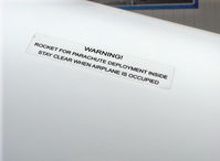 N248DG @ SZP - 2005 Cirrus SR22 GTS, Continental IO-550-N 310 Hp, Ballistic Recovery System warning - by Doug Robertson