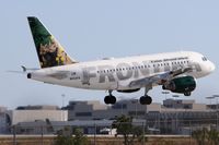 N804FR @ LAX - Frontier Airlines N804FR Mo & Jo - Red Fox Cubs (FLT FFT413) from Denver Int'l (KDEN) landing RWY 24R.