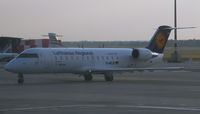 D-ACJI @ LKPR - CRJ in the gathering dusk at Prague - by Pete Hughes