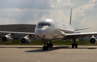 N921R @ STL - Spooling up the engines on the slow taxi to the ramp.
