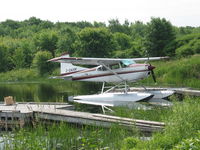 C-GAXK @ CNJ4 - C-GAXK Cessna 185 floatplane in the water at Orillia - by Pete Hughes