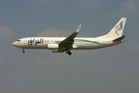 5A-DMG @ BRU - flight 8U 924 is descending to rwy 25L