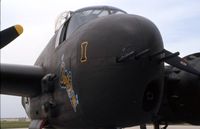 N5548N @ CID - B-25H at the Piedmont-Hawthorne FBO - by Glenn E. Chatfield