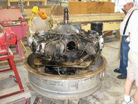 44-85813 @ I74 - A look inside of a Wright R1820, 1200HP radial engine. - by Bob Simmermon