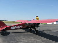 N95014 @ I95 - Sam gassing up his business coupe at Kenton, OH. - by Bob Simmermon