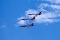 UNKNOWN @ CYXX - CF-104  Starfighters  formation @ Abbotsford Airshow approx 195. Scanned from slide. - by Guy Pambrun