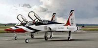 UNKNOWN @ CYXX - USAF Thunderbirds @ Abbotsford Airshow approx 1975. Scanned from slide. - by Guy Pambrun
