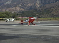 N3G @ SZP - 1985 Bucker Jungmann E3B, Lycoming AEIO-360-B 180 Hp, full inverted systems, taxi turn after landing Rwy 22 - by Doug Robertson