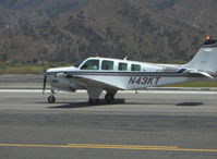 N43KT @ SZP - 1993 Beech A36 TURBO BONANZA, Continental GTSIO-520 upgrade, 375 Hp, taxi - by Doug Robertson