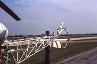 N70SU @ OSU - Bell OH-13F 59-4928, with the Ohio State University Flight Department.  That's me preflighting to take my wife up over Columbus