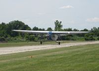 N8407 @ SKY - Crosswind touchdown on runway 9 at Sandusky, OH during the fly-in. - by Bob Simmermon