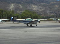 N9753R @ SZP - 1960 Beech M35 BONANZA, Continental IO-470-C 250 Hp, landing roll Rwy 22 - by Doug Robertson