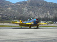 N4995C @ SZP - 1949 North American T-6G TEXAN 'Thirsty Girl', P&W R-1340 600 Hp, taxi turn off Rwy 22 - by Doug Robertson