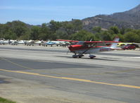 N2691U @ SZP - 1963 Cessna 172D, Continental O-300 145 Hp, taxi after landing Rwy 22 - by Doug Robertson