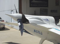 N57LG @ SZP - 1983 Godsey/Klaus Savier modified Rutan VARI-EZE, Continental O-200 100+ Hp, World multiple record FAI speed holder, scimitar prop with faired spinner - by Doug Robertson