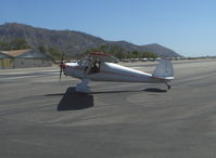 N77950 @ SZP - 1946 Luscombe 8A, Continental C85 85 Hp, holding short Rwy 22, door removed-flying on a hot day - by Doug Robertson