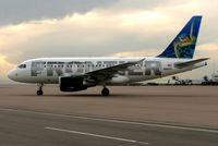 N810FR @ DEN - Turning to taxi on Alpha November.