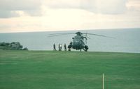 XZ580 @ EGHE - take care parking on the slope - XZ580 /595 Sea King 5 706 Sqn Royal Navy St Mary's Isles of Scilly - by Pete Hughes