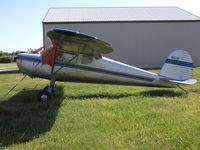 N90123 @ KLVN - Cessna 140 tied down at Airlake Airport in Lakeville, MN. - by Mitch Sando