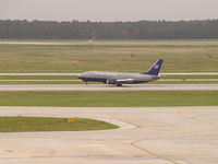 N308UA @ KIAH - Touchdown RW 26L - by Walter Steed