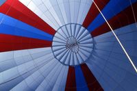 N1997A - The Illinois Balloon, from the basket. I'm now riding somewhere over the NW suburban area of Chicago.