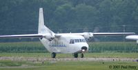 N502FS @ ECG - CASA Aviocar taxiing into Elizabeth City - by Paul Perry